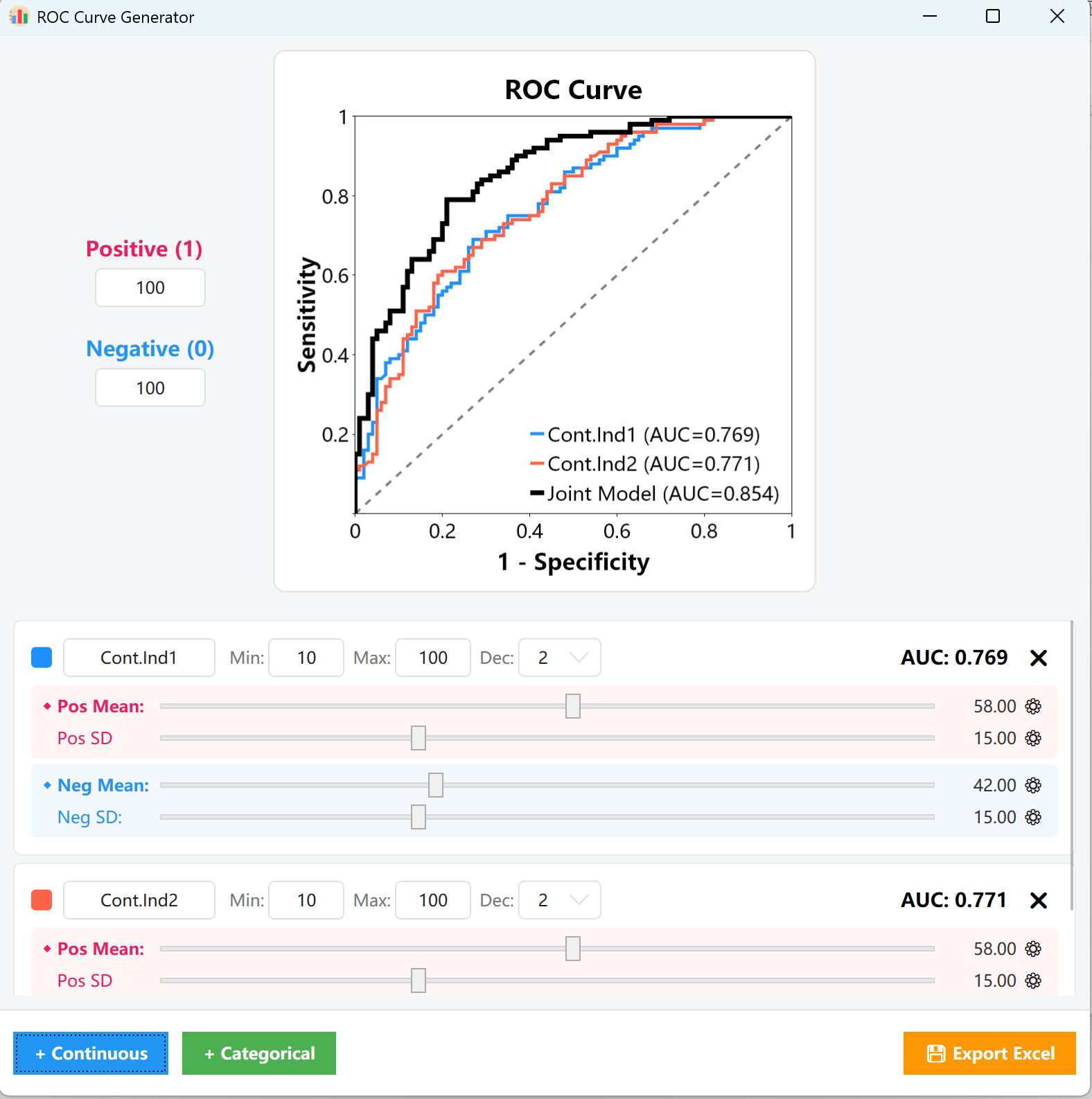 ROC Curve Settings